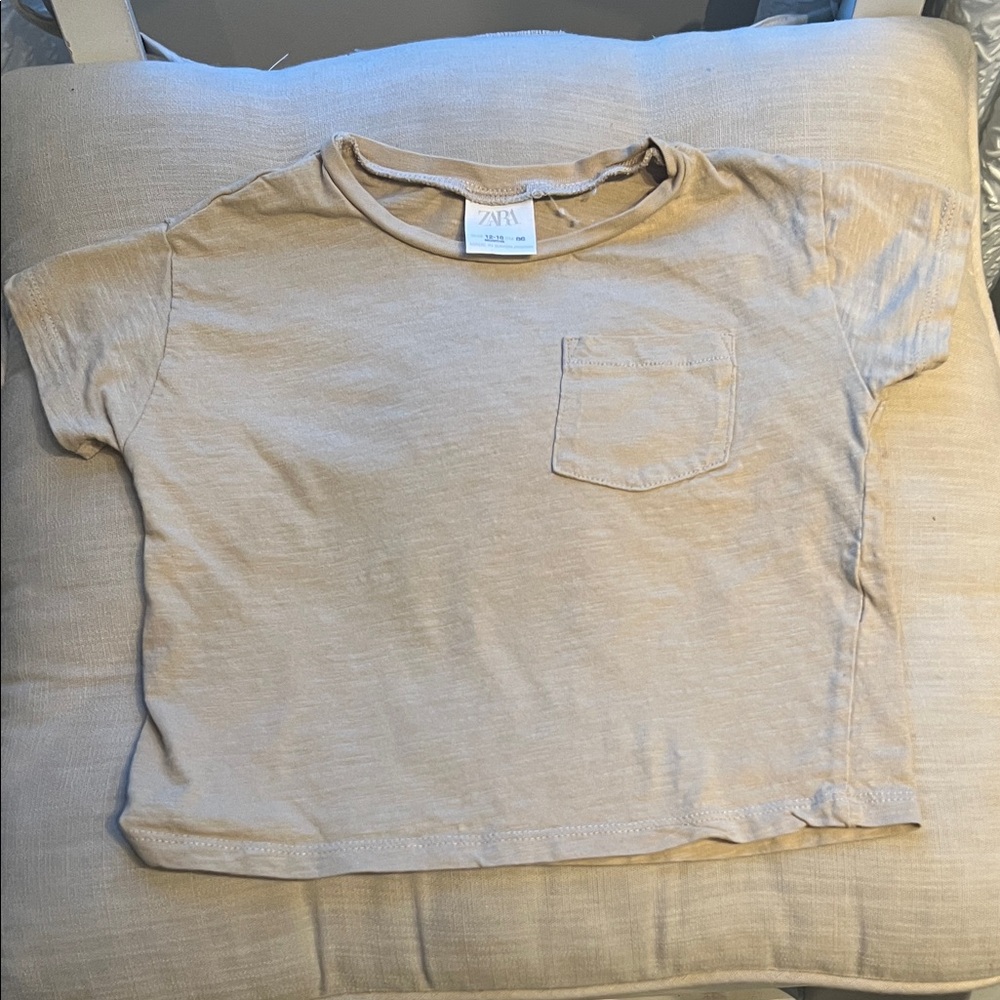 Zara Kids Beige Short Sleeve Tee